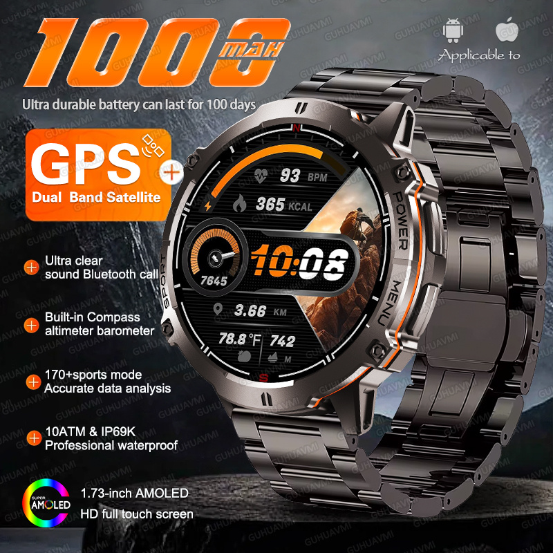 Altimeter Compass Watch - NUOVO TANK X3 Militare 1000mAh GPS