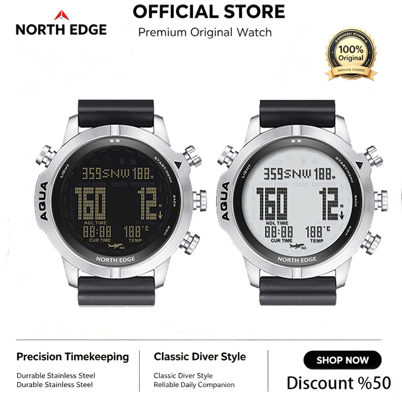 Altimeter Compass Watch - Orologio Digitale da Uomo NORTH EDGE,