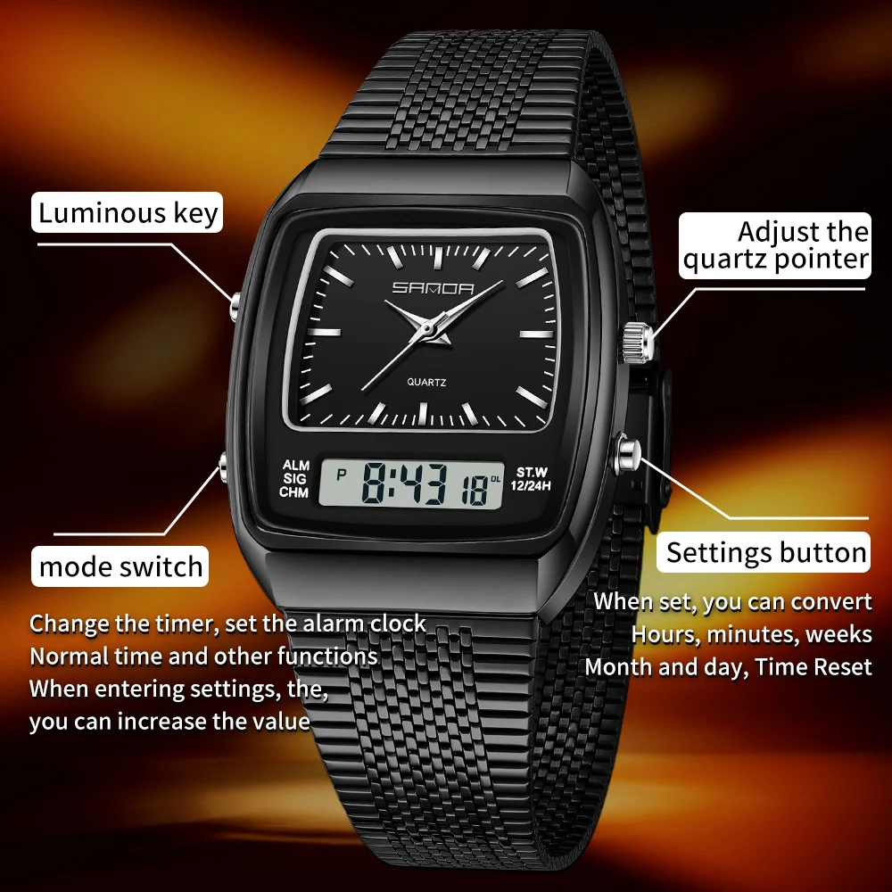 Orologi SANDA da Uomo, Imperme - Timex Watches Smartwatch recensione e prezzo