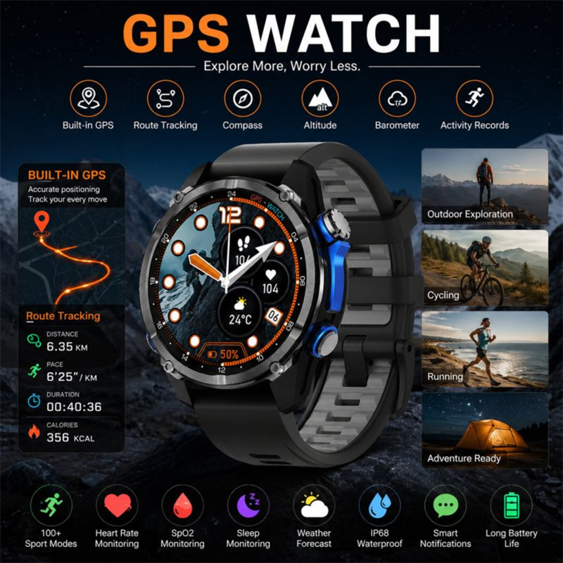 Smartwatch HD350 Pro di Grado  - Altimeter Compass Watch recensione e prezzo
