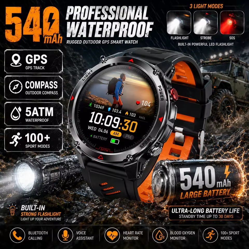 Smartwatch Militare GPS 540mAh - Altimeter Compass Watch recensione e prezzo